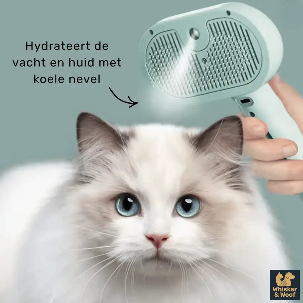 PawMist zachte verzorgingsborstel – Ontklit zonder stress