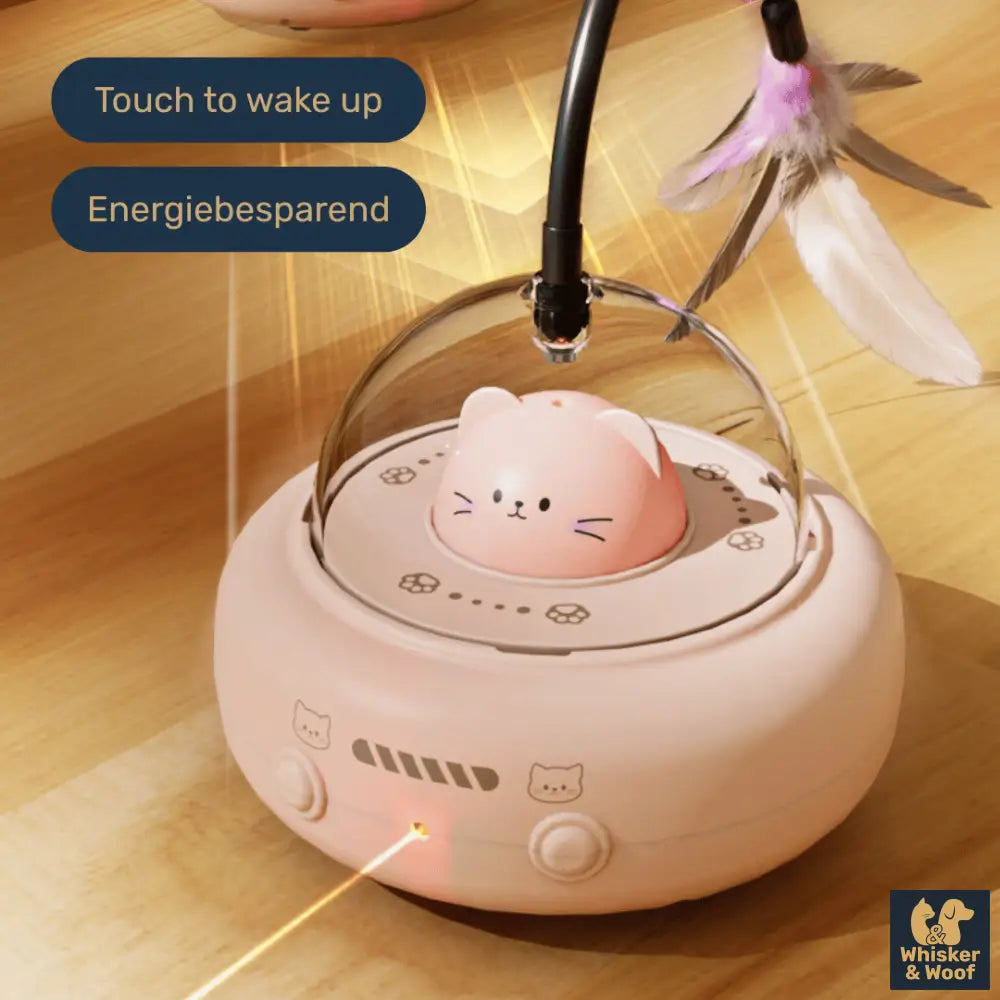 UFO Laser Cat Teaser - Smart Motion & Rainbow Light Toy