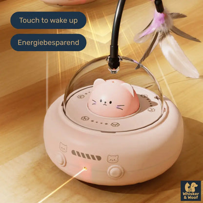 UFO Laser Cat Teaser - Smart Motion & Rainbow Light Toy